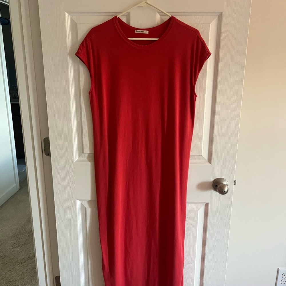 Marine Layer Red Maxi Tshirt Dress Sz L
